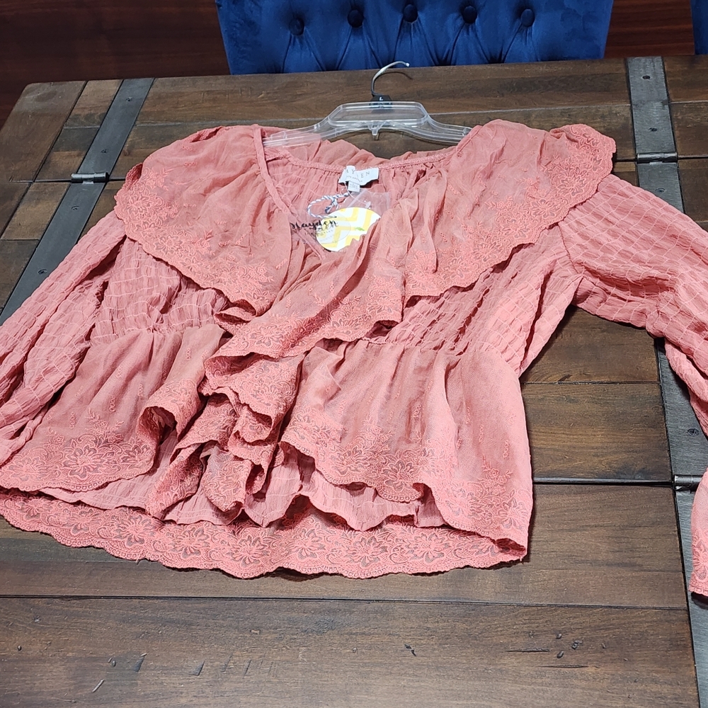 Hayden Terracotta Lace Blouse - Picture 6 of 7